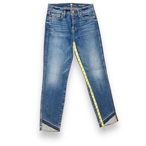 7 For All Mankind Roxanne Ankle Cropped Jean with Diagonal Hem Women’s - Size 25 - Picture 12 of 15